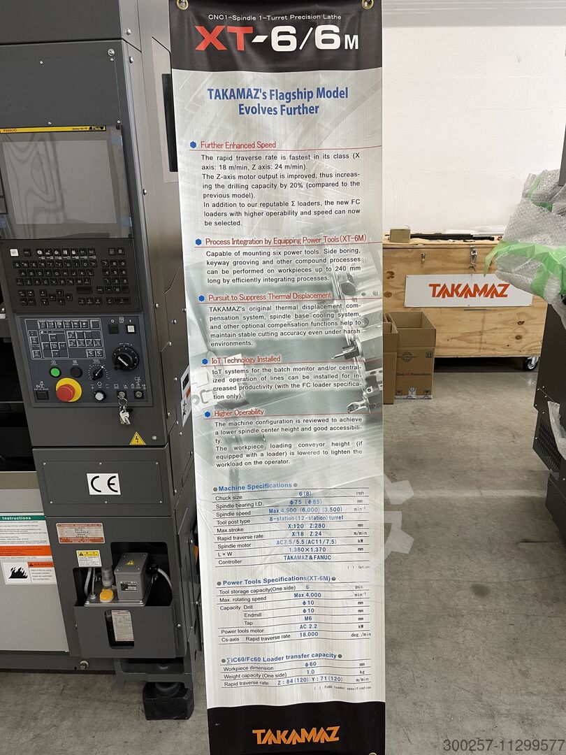 ▷new Turning automatic lathe TAKAMAZ Japan XT-6 part loader for sale