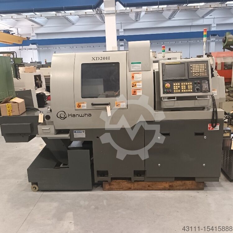 ▷used Five axis sliding head Cnc lathe Hanwha XD-20H for sale