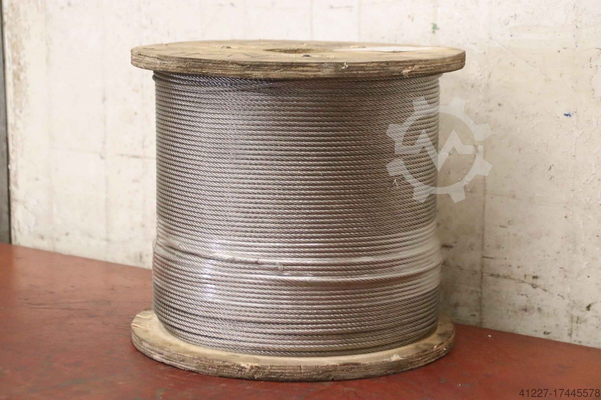 used Stainless steel rope crane rope Ø 4 mm 500 m Edelstahl 7x19-4MM ...