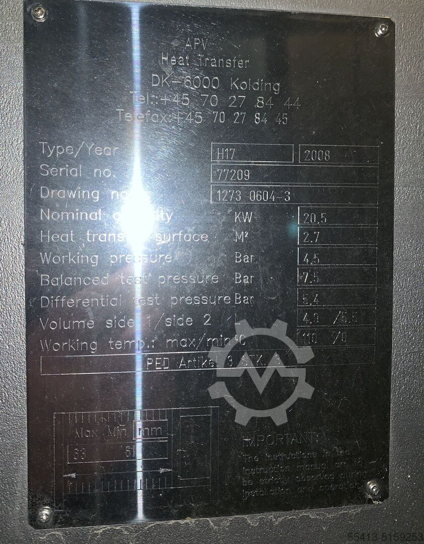 ▷used APV H17 Plate Exchanger APV H17 for sale