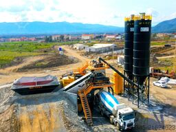 FABO Mobile Concrete Batching Plant 100 m3/h Mobile Concrete Batching Plant