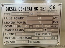 Perkins 1104A-44TG1 - 73 kVA Generator - DPX-12644