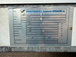 Vergauwe Minitrailer 6.6 Ton Openlaadbak BE Oplegger 850...