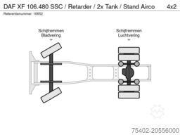 DAF XF 106.480 SSC / Retarder / 2x Tank / Stand Airco