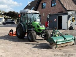 DEUTZ-FAHR Agrokid 230 Hofschlepper +Kehrbesen&Mähwerk