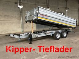 Möslein TTD11- BA Verzinkt  neuer Tandem Kipper Tieflader + Aufsatz