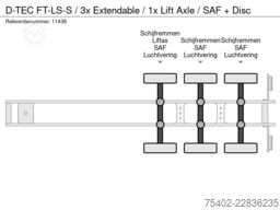 D-TEC FT-LS-S / 3x Extendable / 1x Lift Axle / SAF + ...