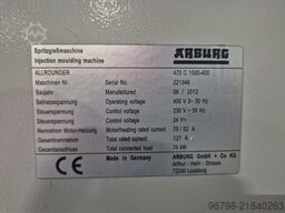 Arburg     2012 Yers Golden Edition 470-1500-400