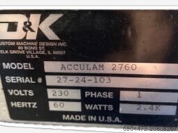 D&K D&K Acculam 2760 Laminator with Feeder