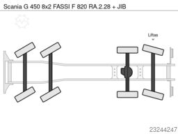 Scania G 450 8x2 FASSI F 820 RA.2.28 + JIB