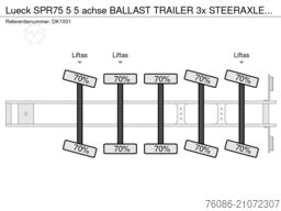 Lueck SPR75 5  5 achse BALLAST TRAILER 3x STEERAXLE!!