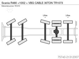 Scania R480 +10X2  + VBG CABLE 30TON