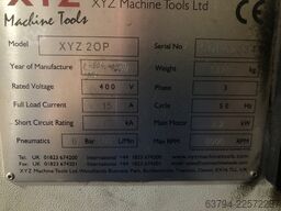 XYZ Machine Tools 2-OP Compact Vertical machining Centre
