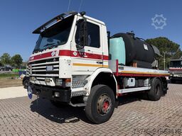 SCANIA P 93.220 Bitumen-Tank mit Asfaltstreuer