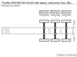 Trouillet SOCARI 69 m3 left side opens, self-pump tires, ...