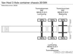 Van Hool 3 Axle container chassis 20/30ft