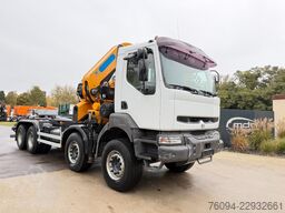 RENAULT Kerax 8x4 Abrollkipper KRAN 27m WINDE FUNK
