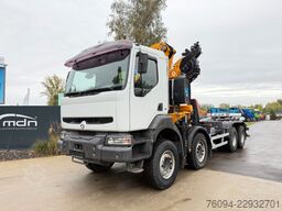 RENAULT Kerax 8x4 Abrollkipper KRAN 27m WINDE FUNK