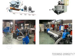 Twin screw extruder with hot and cold PB-65 twin screw extruder