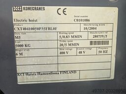 Konecranes CXT400 5000kg hoist 6m