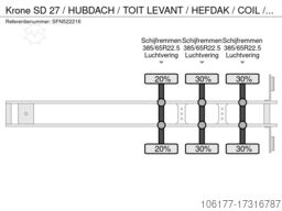 Krone SD 27 / HUBDACH / TOIT LEVANT / HEFDAK / COIL /...