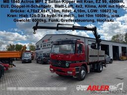MERCEDES-BENZ 1840 Actros 2Seiten-Kipper Kran Hiab 125-3 FunK
