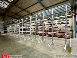 ca. 18,45 lfm Kragarmregal Doppelseitig H:400 cm 500 Kg/Arm
