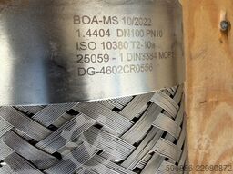 BOA-MS 1.4404 INOX Wąż kompensacyjny stalowy DN100 1000mm