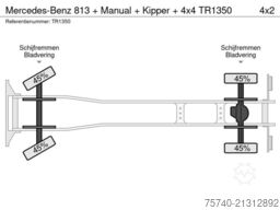 Mercedes-Benz 813 + Manual + Kipper + 4x4