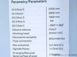 SIGMA FANUM 5-OSIOWA OBRABIARKA CNC