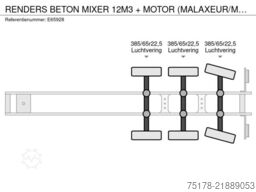 RENDERS BETON MIXER 12M3 + MOTOR (MALAXEUR/MISCHER)