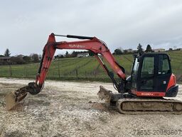 Kubota KX080-4 with 3 excavator buckets