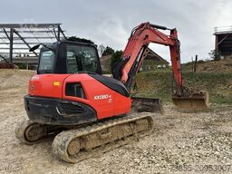 Kubota KX080-4 with 3 excavator buckets