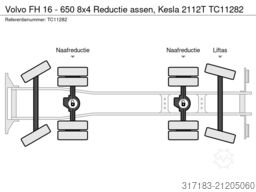 Volvo FH 16 - 650 8x4 Reductie assen, Kesla 2112T