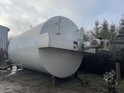 Insulated 50m3 stainless steel tank with heating jacket and agitator