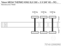 Talson MEGA  THERMO KING SLX 300  + 3 X SAF AS + ROLLE...