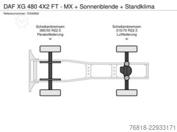 DAF XG 480 4X2 FT - MX + Sonnenblende + Standklima
