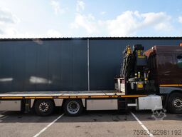 DAF XF 460 6x2 flatbed truck with Palfinger PK 5000...