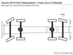 Scania G410 8x4 Haaksysteem / kraan Euro 6 Retarder