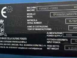 CP Forni Heating Chain Furnace SM45 1400 4G 1Z