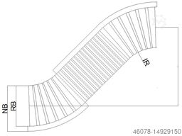 Transnorm 45°-1200-900-800 IR800 1551 mm