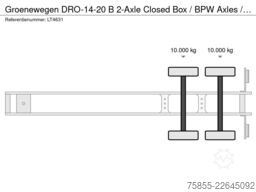 Groenewegen DRO-14-20 B 2-Axle Closed Box / BPW Axles / Ste...