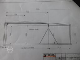 Stahl Stocker Portalkran Brückenkran 9m Kran Seilzug 12,5t 12500Kg L 15 x B 9,5m