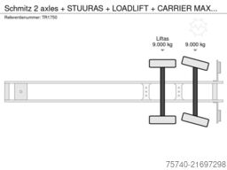 Schmitz 2 axles + STUURAS + LOADLIFT + CARRIER MAXIMA 1300