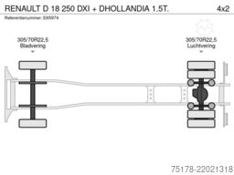 RENAULT D 18 250 DXI + DHOLLANDIA 1.5T.