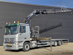 Mercedes-Benz ACTROS 2532 6x2 / HIAB CRANE / MACHINE TRANSPORTER