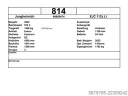 Jungheinrich EJC 112z/DZ