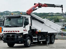 RENAULT C 380* KIPPER 5,20 m* KRAN/FUNK * TOPZUSTAND !