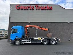 Scania R580 V8 6X4 HAAKARM + ATLAS  AK 172.3E KRAAN/KR...