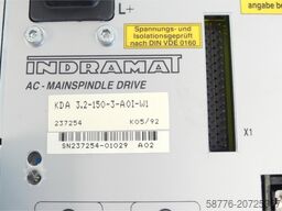Indramat KDA 3.2-150-3-A0I-W1 AC-Mainspindle Drive SN:237254-01029